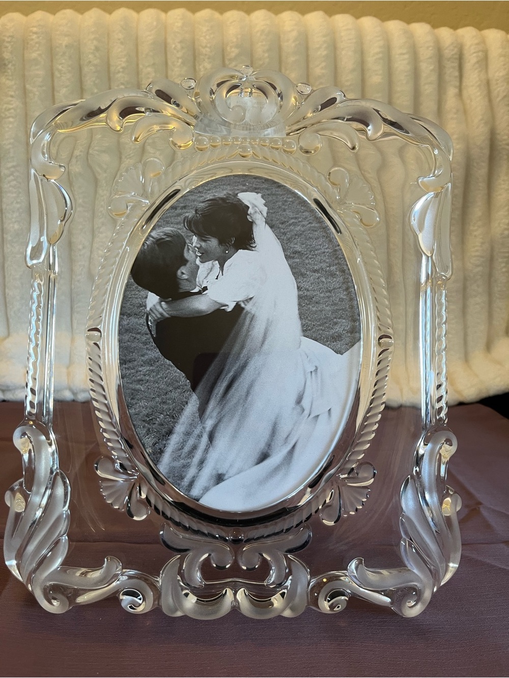 Mikasa Crystal Oval Photo Frame Princess SA751/829 Ornate 11.25